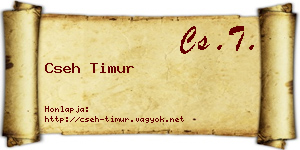 Cseh Timur névjegykártya